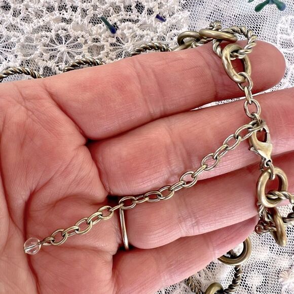 Textured Circles Brushed Gold Choker Necklace - Picture 4 of 10